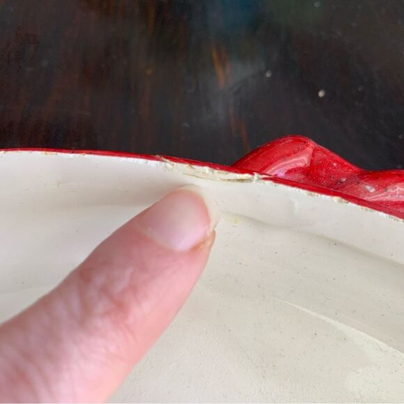 Set of 4 Vintage Red Crab Ceramic Serving Dishes – Coastal Lobster Bake Bowls - Picture 10 of 13